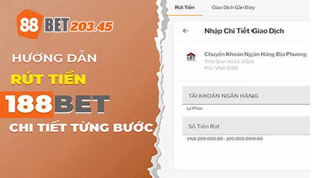 Các cách rút tiền 188bet an toàn, hiệu quả